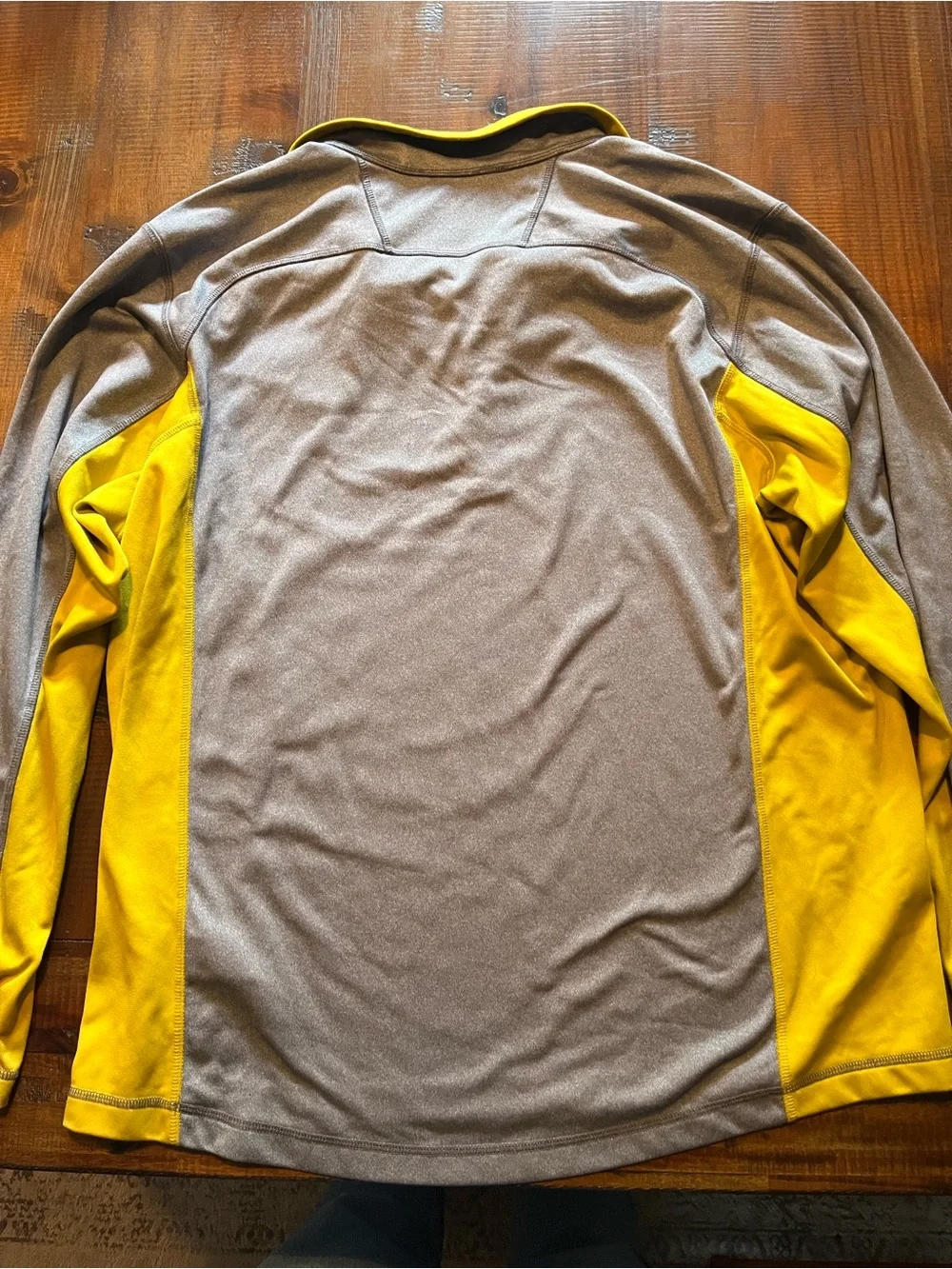 The North Face Men’s Gray and Yellow Half-Zip Performance Pullover